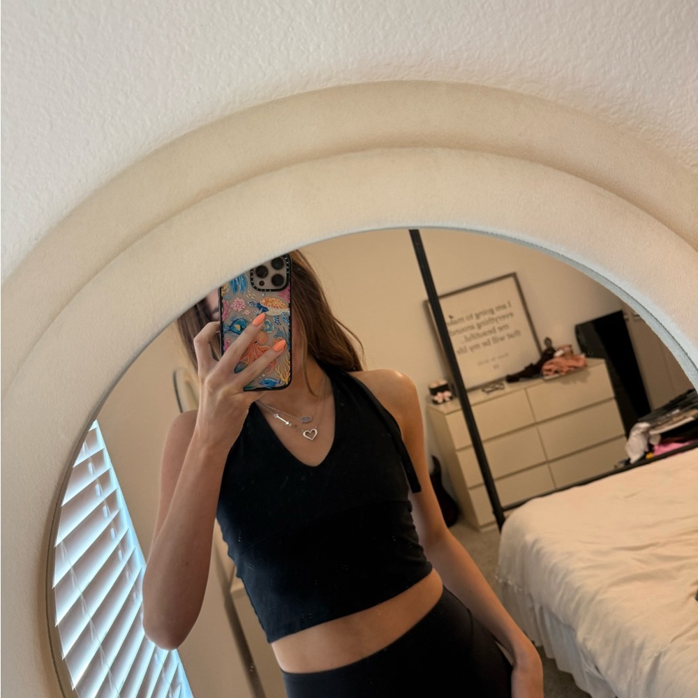 Hollister Black Halter Crop Top